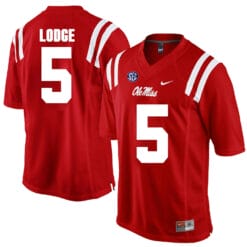 Ole Miss Rebels #5 DaMarkus Lodge NCAA College Football Jersey Red