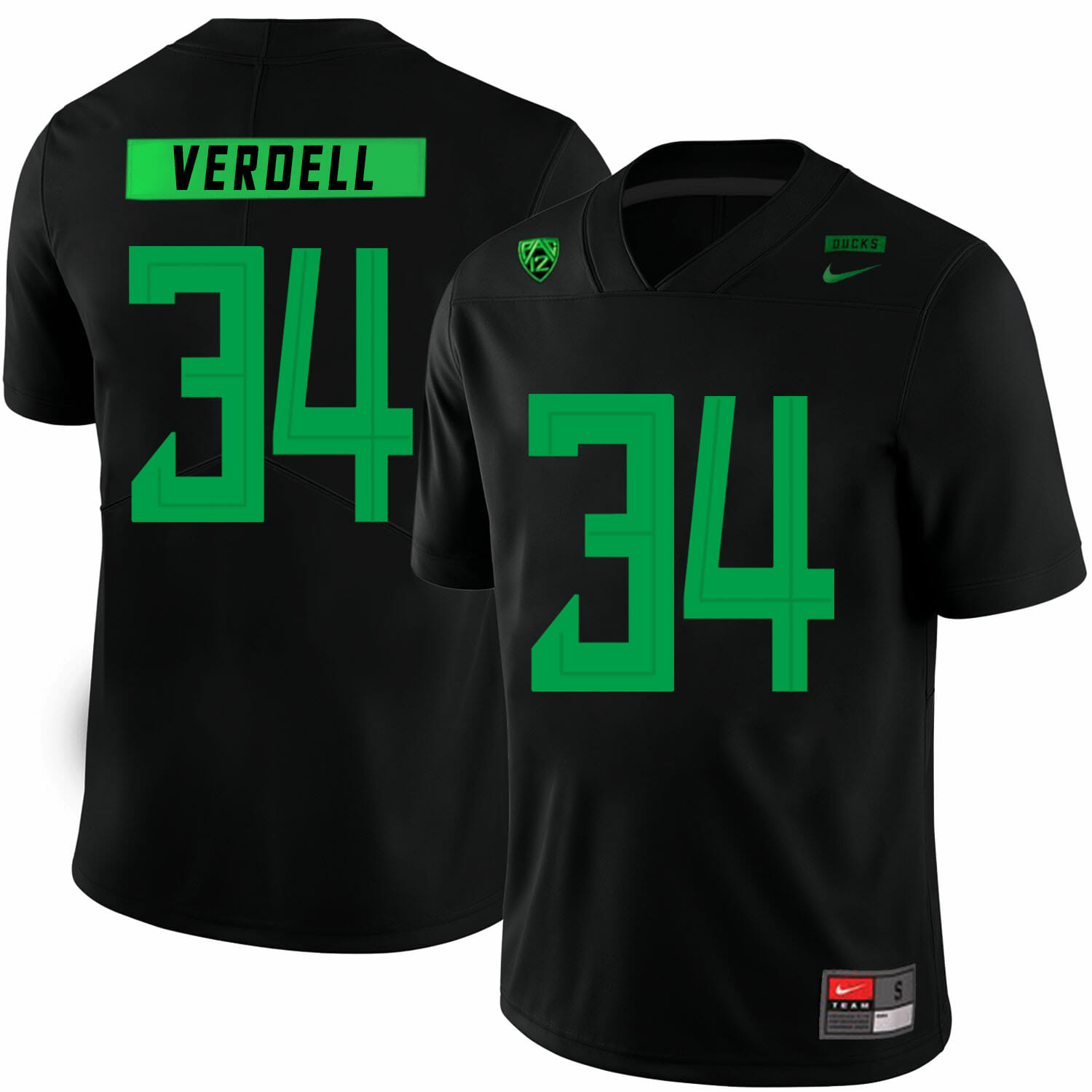 Oregon Ducks #34 CJ Verdell College Football Jersey Black