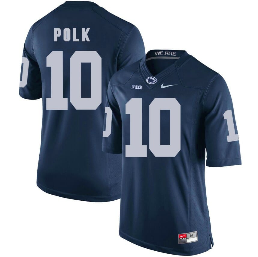Penn State Nittany Lions Brandon Polk Jersey #10 Football NCAA Jerseys Blue