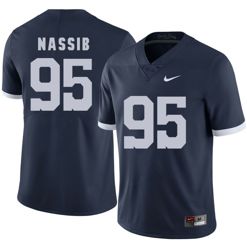 Penn State Nittany Lions Carl Nassib Jersey #95 Football NCAA Jerseys Dark Blue