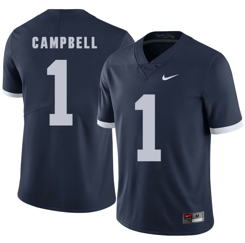 Penn State Nittany Lions Christian Campbell Jersey #1 Football NCAA Jerseys Dark Blue