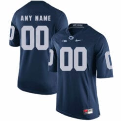 Custom PSU Jersey Name Number Football Dark Blue Big Patch