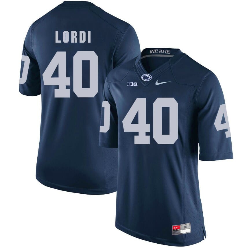 Penn State Nittany Lions James Lordi Jersey #40 Football NCAA Jerseys Blue