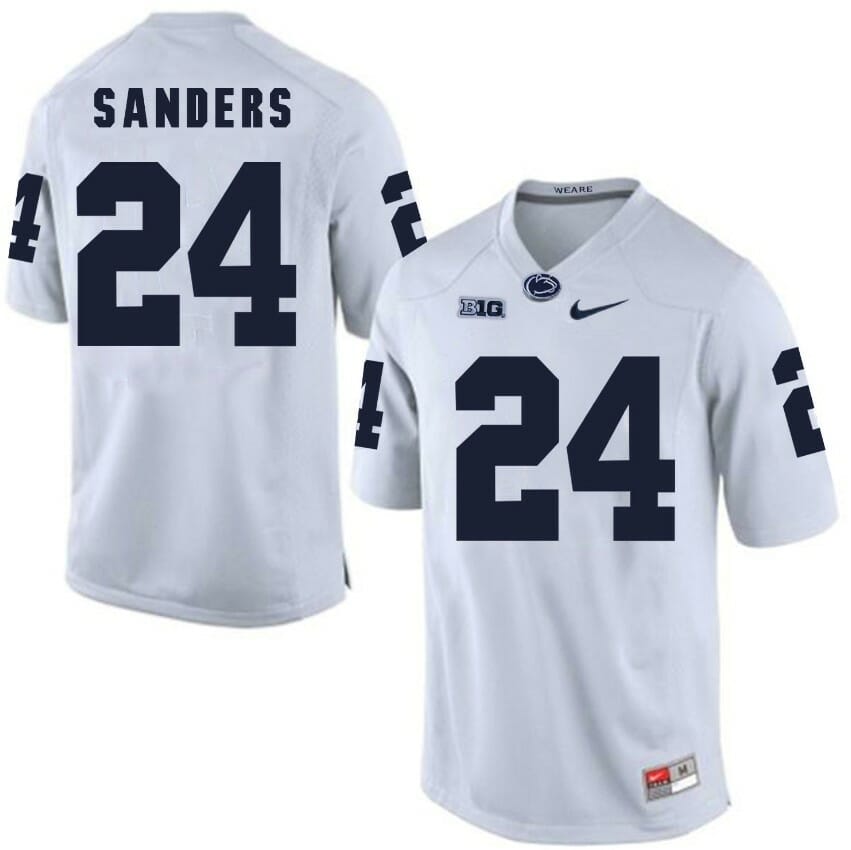 Penn State Nittany Lions Miles Sanders Jersey #24 Football NCAA Jerseys White