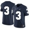 Penn State Nittany Lions NO NAME Jersey #3 Football NCAA Jerseys Dark Blue