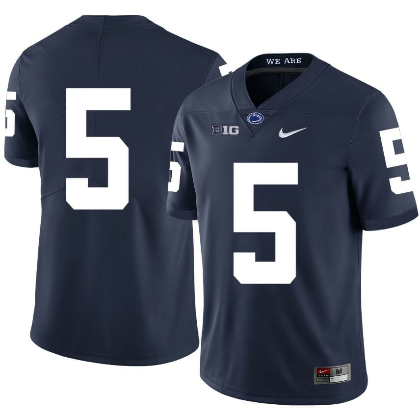 Penn State Nittany Lions NO NAME Jersey #5 Football NCAA Jerseys Dark Blue