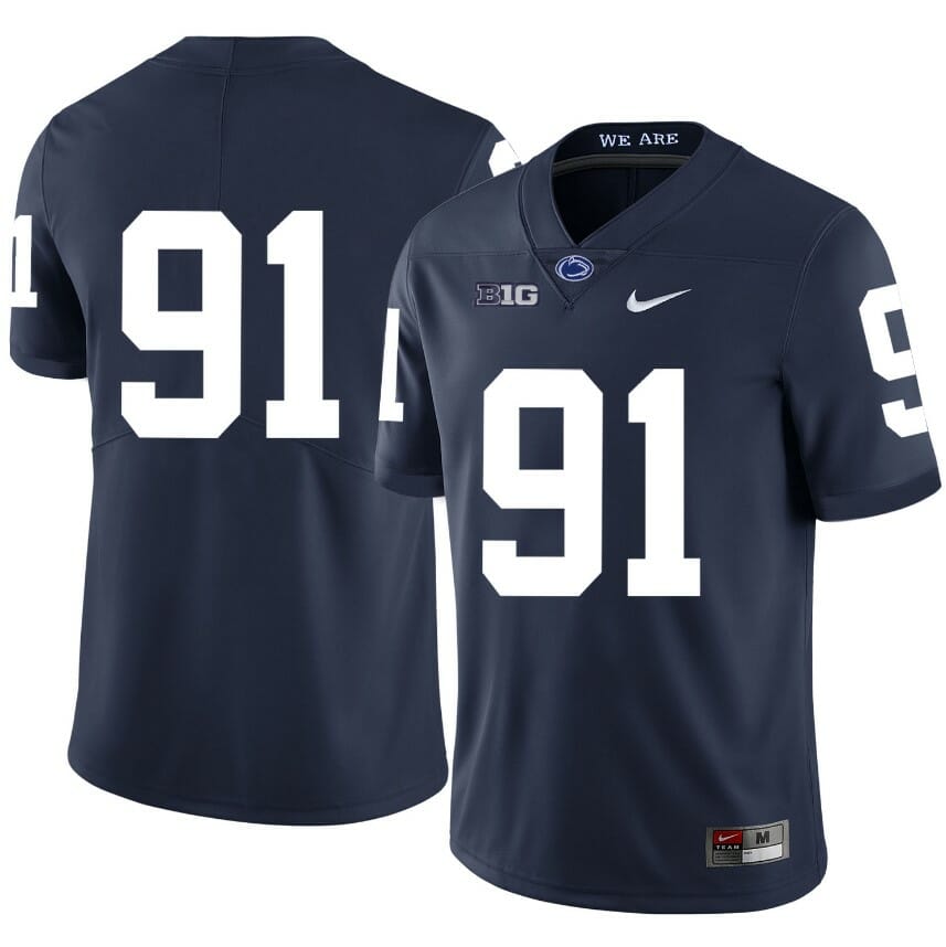 Penn State Nittany Lions NO NAME Jersey #90 Football NCAA Jerseys White