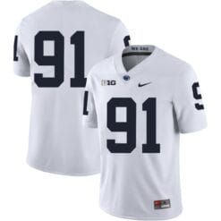 Penn State Nittany Lions NO NAME Jersey #91 Football NCAA Jerseys White