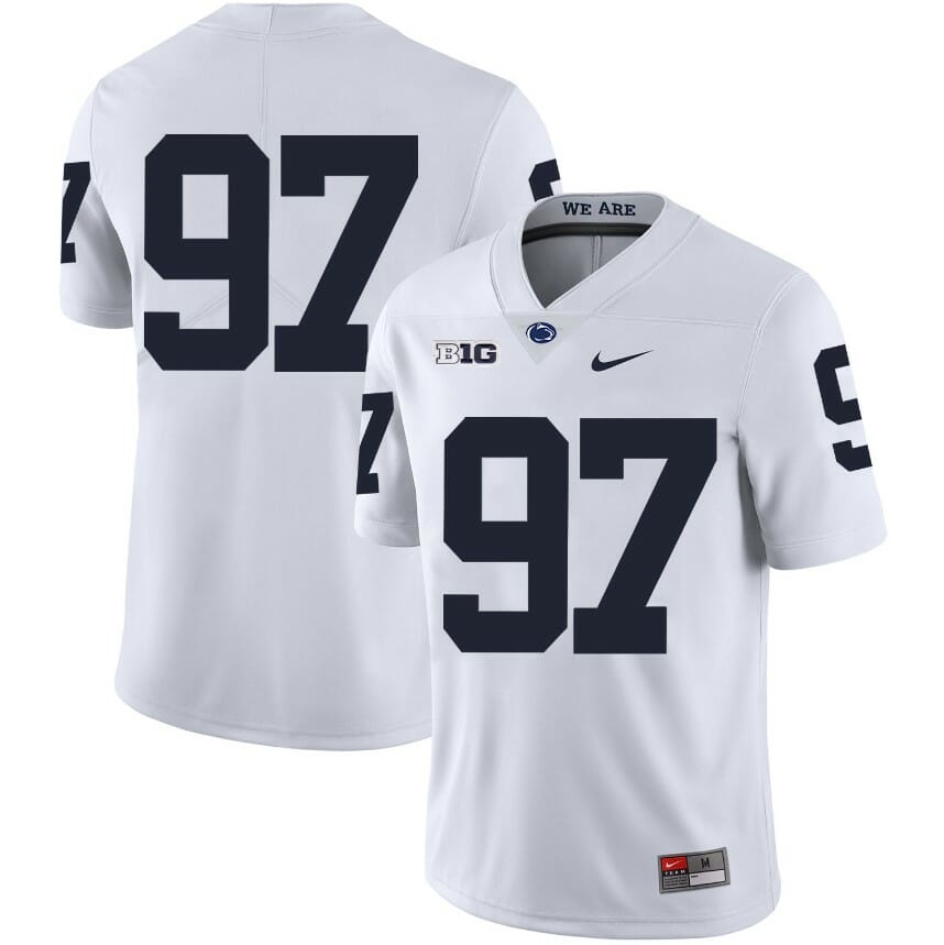 Penn State Nittany Lions NO NAME Jersey #97 Football NCAA Jerseys White