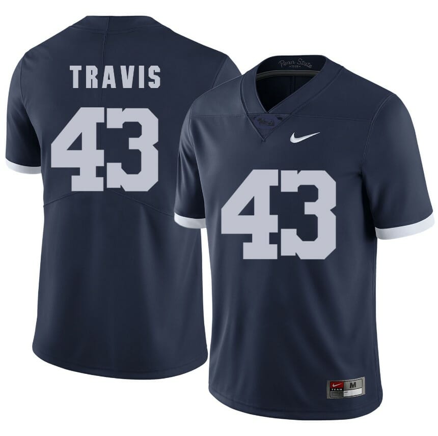 Penn State Nittany Lions Ross Travis Jersey #43 Football NCAA Jerseys Dark Blue
