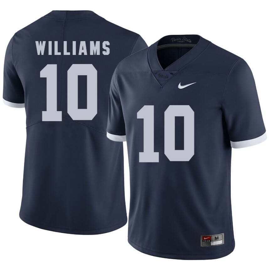 Penn State Nittany Lions Trevor Williams Jersey #10 Football NCAA Jerseys Dark Blue