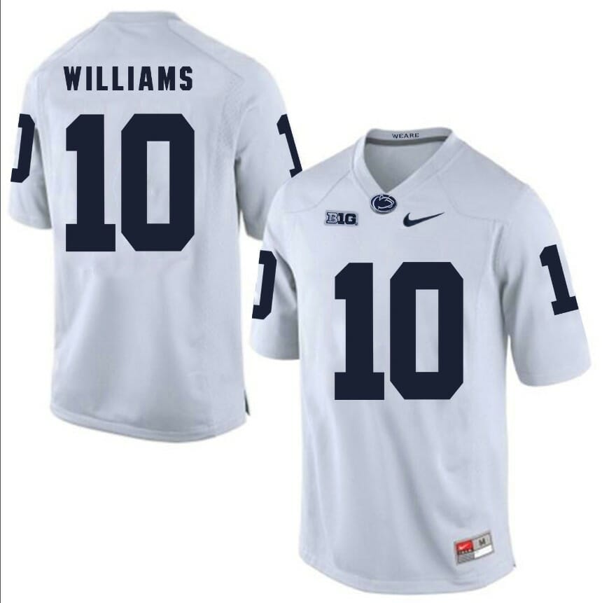Penn State Nittany Lions Trevor Williams Jersey #10 Football NCAA Jerseys White