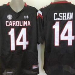 South Carolina Gamecocks #14 Connor Shaw Black NCAA Football Under Armour Jersey