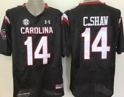 South Carolina Gamecocks #14 Connor Shaw Black NCAA Football Under Armour Jersey
