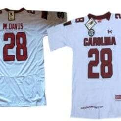 South Carolina Gamecocks #28 Mike Davis 2013 White Jersey