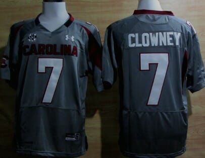 South Carolina Gamecocks #7 Jadeveon Clowney Gray Jersey