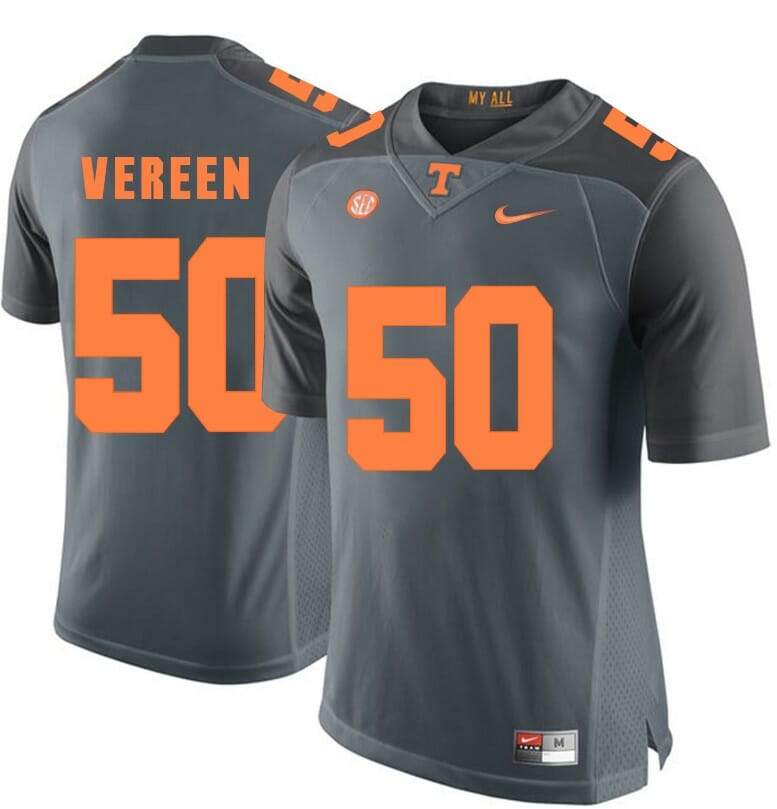 Tennessee Volunteers Corey Vereen Jersey #50 Football NCAA Jerseys Gray