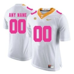 Custom Tennessee Vols Jersey Name Number College Football White Pink