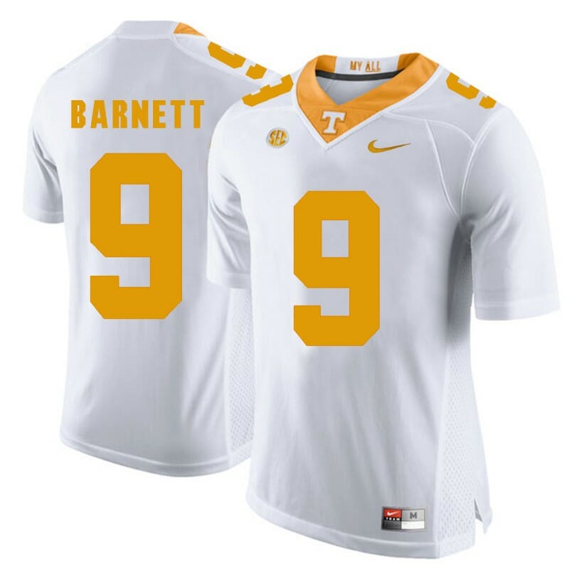 Tennessee Volunteers Derek Barnett Jersey #9 Football NCAA Jerseys White