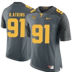 Tennessee Volunteers Doug Atkins Jersey #91 Football NCAA Jerseys Gray