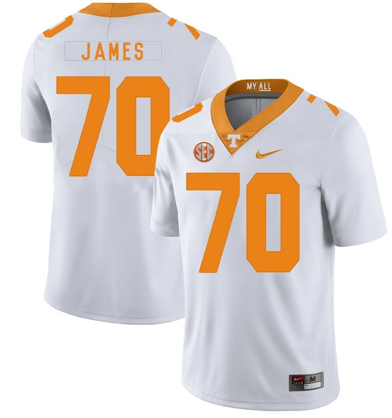 Tennessee Volunteers Ja'Wuan James Jersey #70 Football NCAA Jerseys White