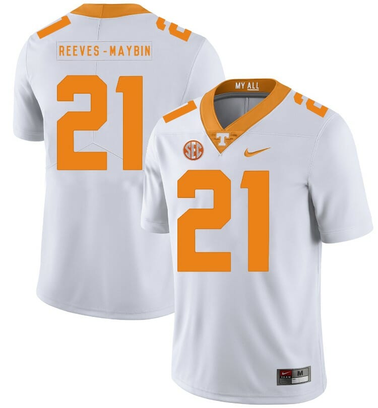 Tennessee Volunteers Jalen Reeves-Maybin Jersey #21 Football NCAA Jerseys White