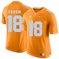 Tennessee Volunteers Jason Croom Jersey #18 Football NCAA Jerseys Light Orange