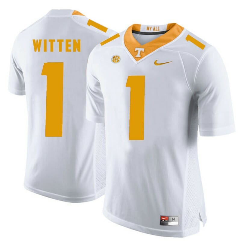 Tennessee Volunteers Jason Witten Jersey #1 Football NCAA Jerseys White