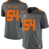 Tennessee Volunteers Jordan Williams Jersey #54 Football NCAA Jerseys Gray