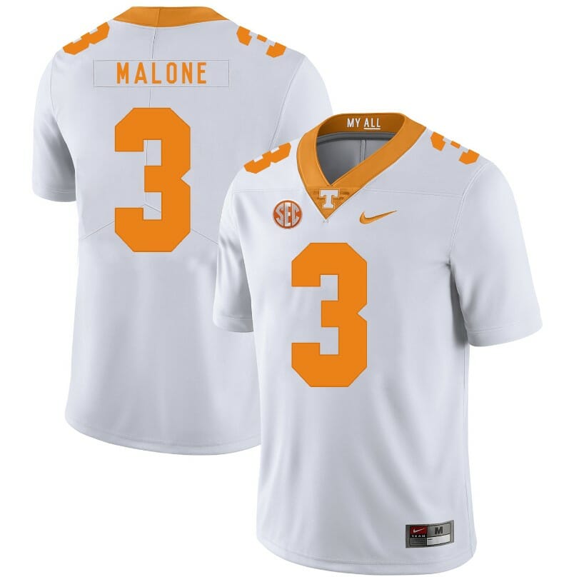 Tennessee Volunteers Josh Malone Jersey #3 Football NCAA Jerseys White