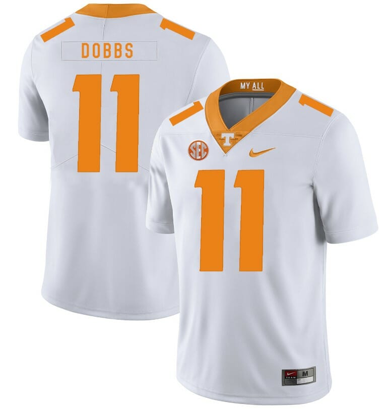 Tennessee Volunteers Joshua Dobbs Jersey #11 Football NCAA Jerseys White