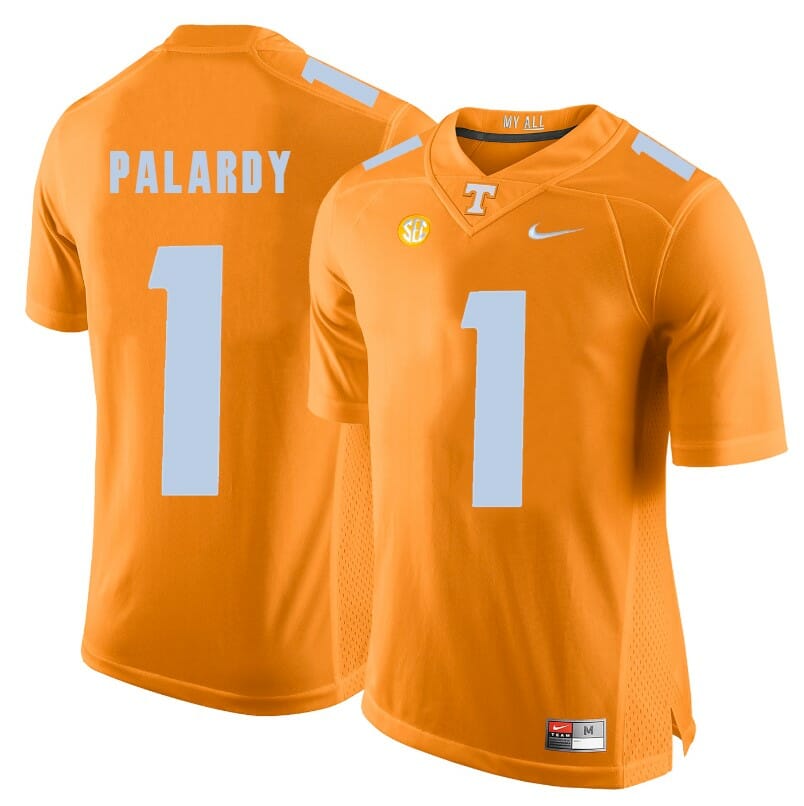 Tennessee Volunteers Michael Palardy Jersey #1 Football NCAA Jerseys Orange