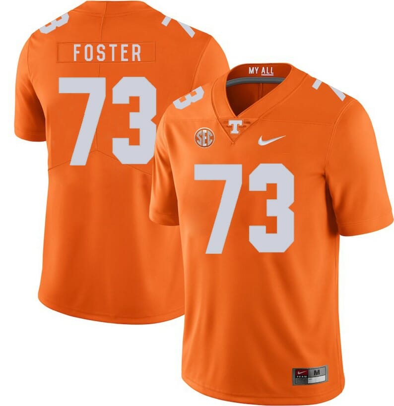 Tennessee Volunteers Ramon Foster Jersey #73 Football NCAA Jerseys Orange