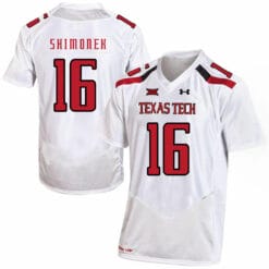 Texas Tech #16 Nic Shimonek NCAA College Football Jersey White