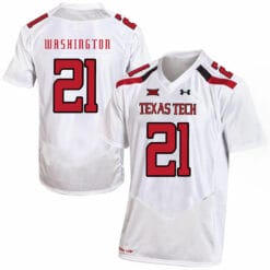 Texas Tech #21 DeAndre Washington NCAA College Football Jersey White