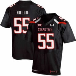 Texas Tech #55 EJ Holub NCAA College Football Jersey Black