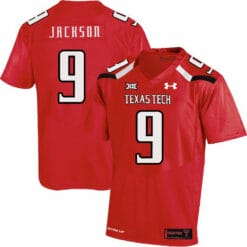 Texas Tech #9 Burning Jackson NCAA College Football Jersey Red