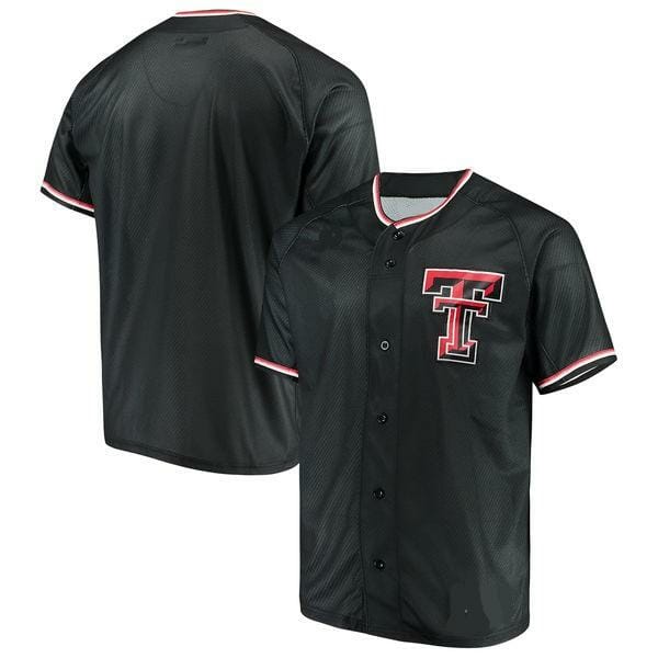 Texas Tech Red Raiders Custom Name Number College Baseball Jersey Black