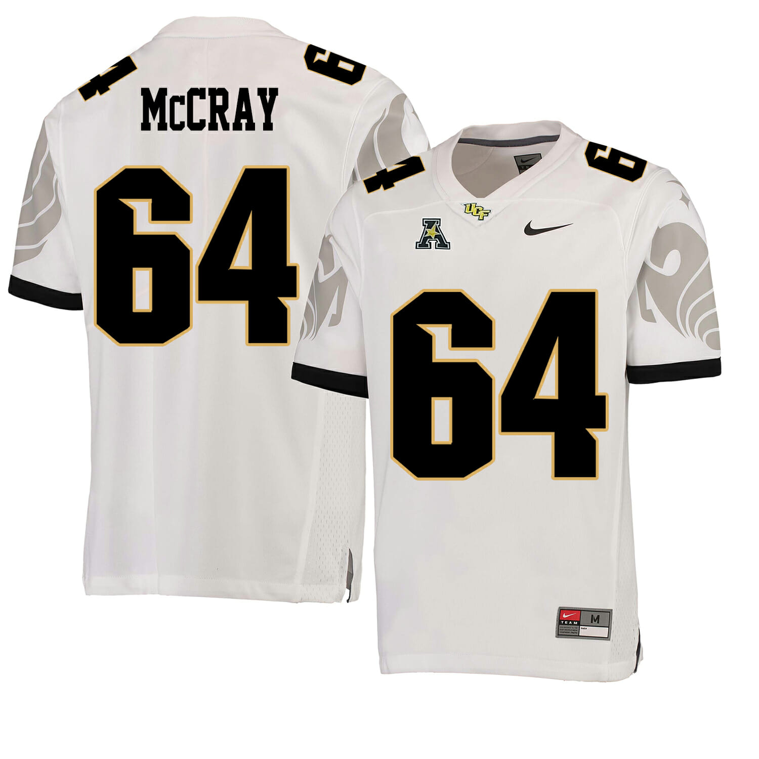 UCF Knights #64 Justin McCray NCAA College Football Jersey White