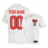 Under Armour Texas Tech Red Raiders White Custom Baseball Jersey