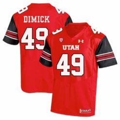 Utah Utes #49 Hunter Dimick NCAA College Football Jersey