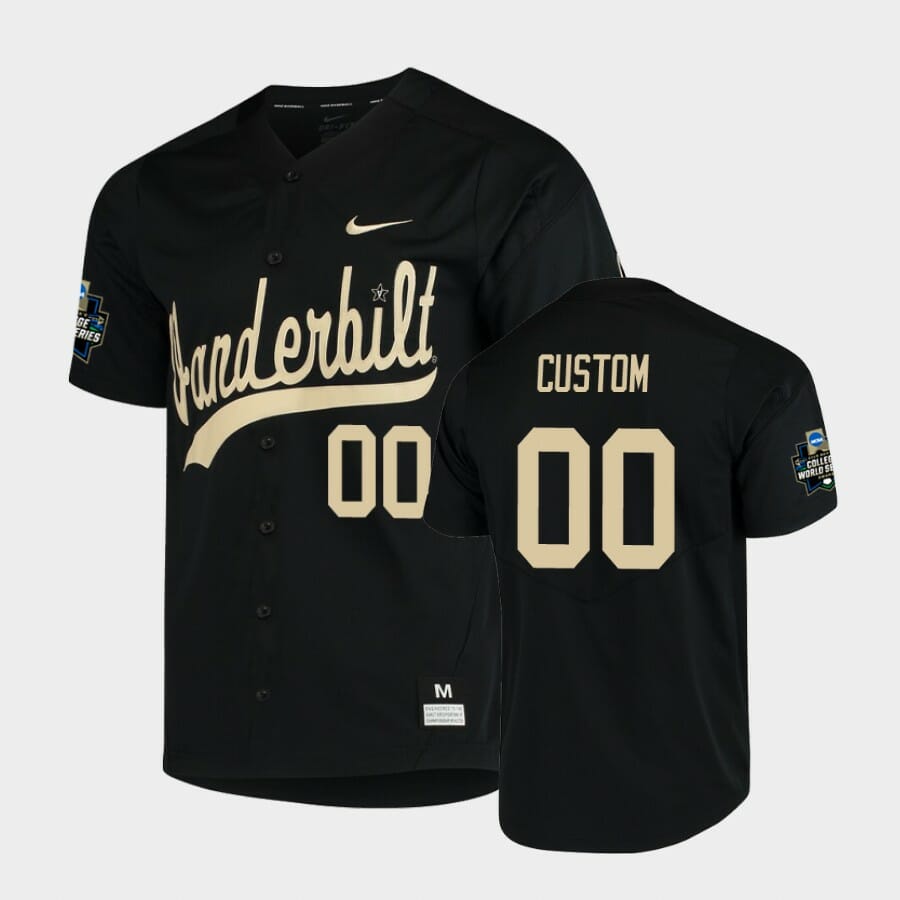Vanderbilt Commodores Custom Black World Series Baseball Jersey
