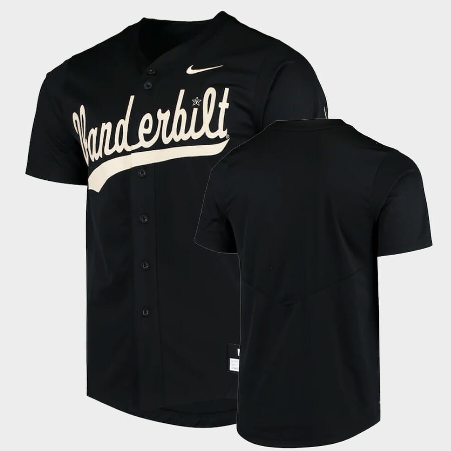 Vanderbilt Commodores Custom Name Number Black NCAA Baseball Jersey