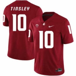 Washington State Cougars #10 Trey Tinsley College Football Jersey Red