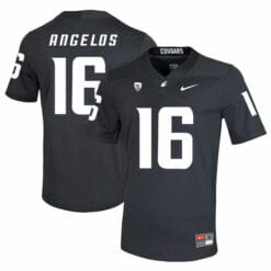 Washington State Cougars #16 Aaron Angelos NCAA Football Jersey Black