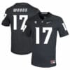 Washington State Cougars #17 Kassidy Woods NCAA Football Jersey Black