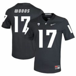 Washington State Cougars #17 Kassidy Woods NCAA Football Jersey Black