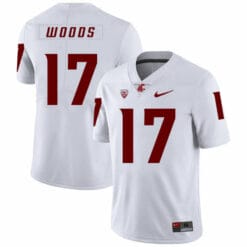 Washington State Cougars #17 Kassidy Woods NCAA Football Jersey White