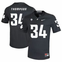 Washington State Cougars #34 Jalen Thompson NCAA Football Jersey Black