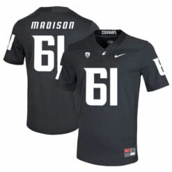 Washington State Cougars #61 Cole Madison NCAA Football Jersey Black
